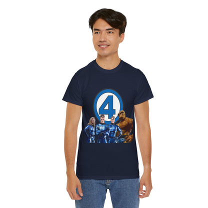 Fantastic Four T-Shirt - Alex Ross Art - 2025 MCU Movie - Iconic Marvel Comics Characters - Human Torch, Invisible Woman, The Thing, Reed Richards