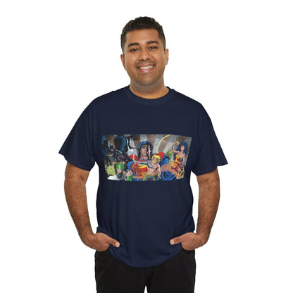 Justice League T-Shirt - Kevin Maguire Art - Superman, Wonder Woman, Flash, Aquaman, Green Lantern - DC Comics