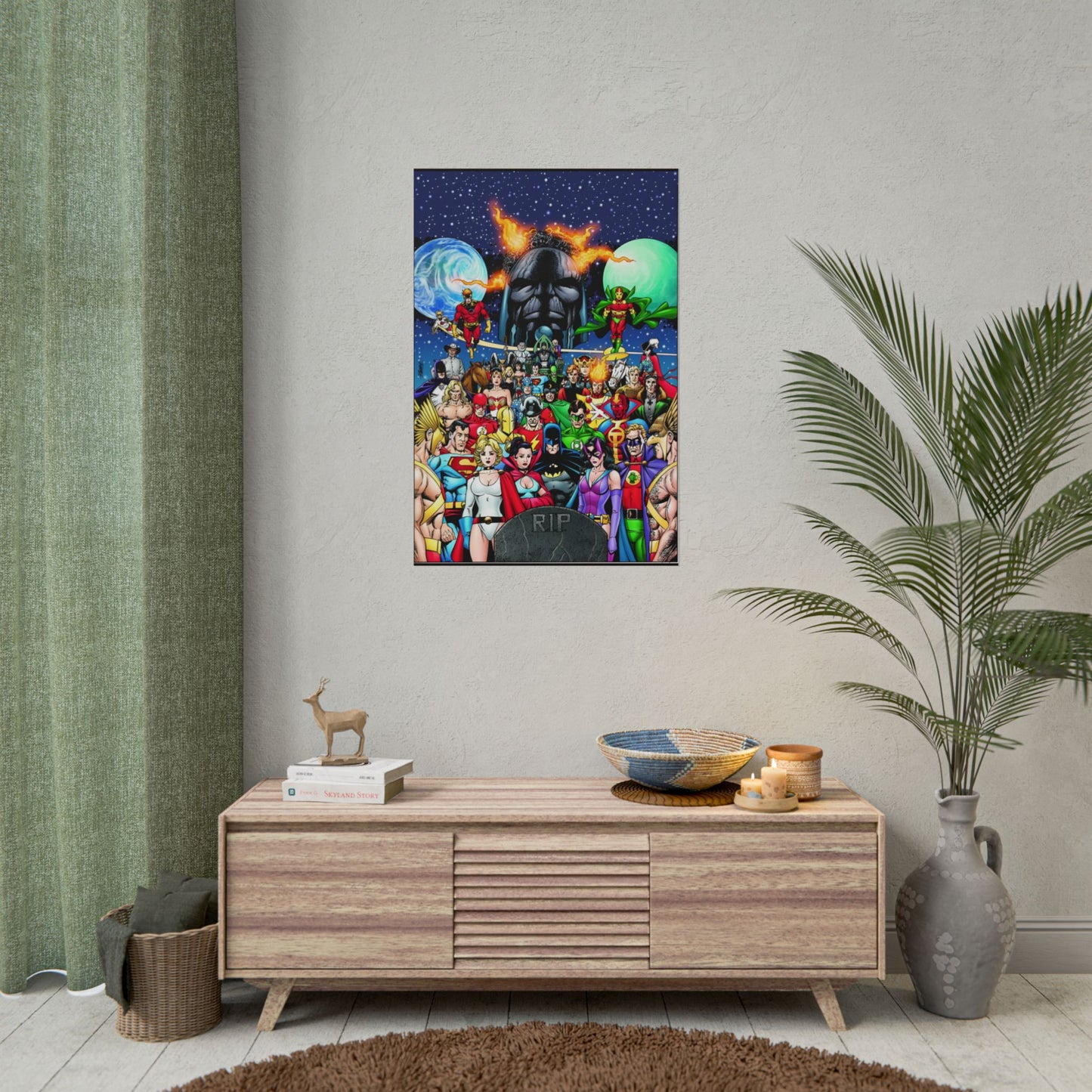 Crisis on Multiple Earths Rolled Poster - George Perez Art - JLA & JSA - DC Comics - Multiple Sizes Up to 24"x36"