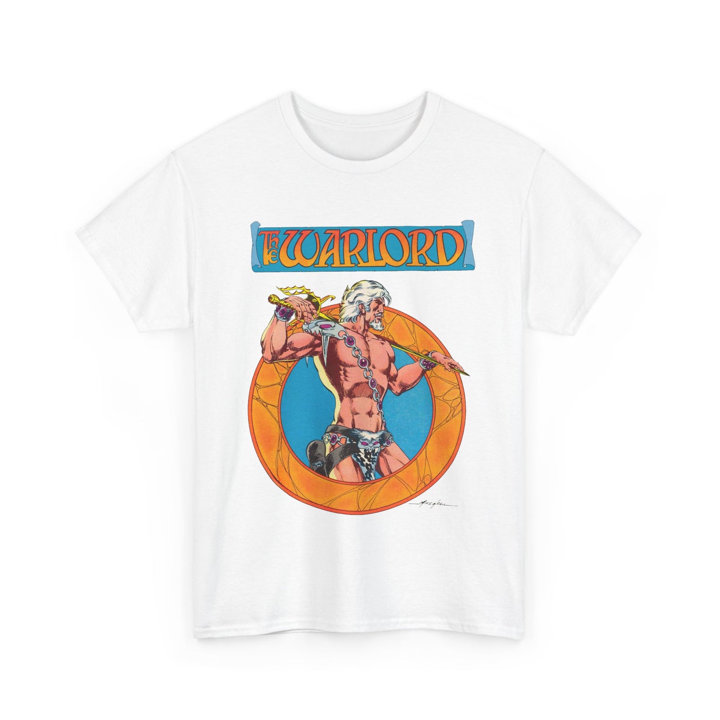 Warlord T-Shirt - Mike Grell Art - Skartaris - Travis Morgan - DC Comics 1970s Sword & Sorcery Series