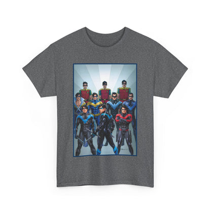 Nightwing Through the Ages T-Shirt - Nicola Scott Art - Dick Grayson, Robin the Boy Wonder - Batman Sidekick - New Teen Titans Leader - DC Comics
