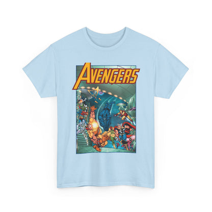 Avengers Vs Guardians of the Galaxy T-Shirt - George Perez Art - Tomorrow's Avengers - Thor, Captain America, Iron Man, Scarlet Witch, Vision, Wonder Man - Marvel Comics