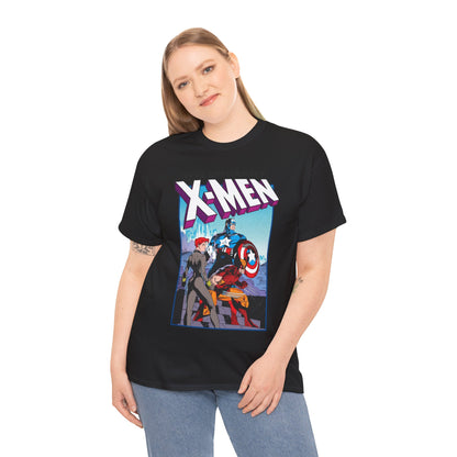 Uncanny X-Men T-Shirt - Jim Lee Art - #268 Cover - Captain America, Black Widow, Wolverine - Marvel Comics