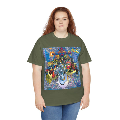 Marvel Cosmic Heroes T-Shirt - Silver Surfer, Captain Marvel, Adam Warlock, Quasar, Nova, Galactus, Jack of Hearts, Moondragon, Thanos