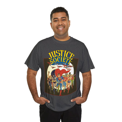 Justice Society of America T-Shirt - Superman, Wonder Woman, Black Canary, Green Lantern, Batman, Plastic Man, Flash - DC Comics