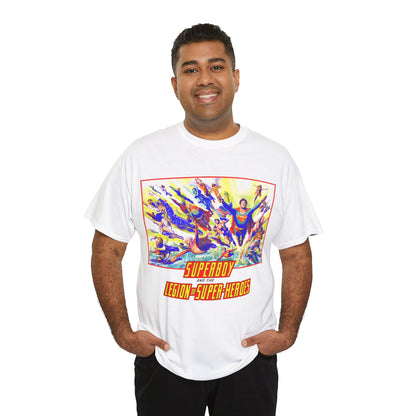 Superboy & Legion of Super-Heroes T-Shirt - Alex Ross Art - Saturn Girl, Brainiac 5, Lightning Lad, Shadow Lass, Dawnstar, Karate Kid - DC Comics