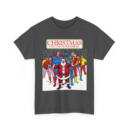 Christmas with the Superheroes T-Shirt - Nick Cardy Art - Superman Batman Captain Marvel Teen Titans Retro Festive Holiday Tee - DC Comics