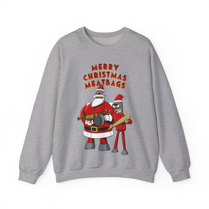 Robot Santa Claus & Bender Futurama Christmas Heavy Blend Crewneck Sweatshirt