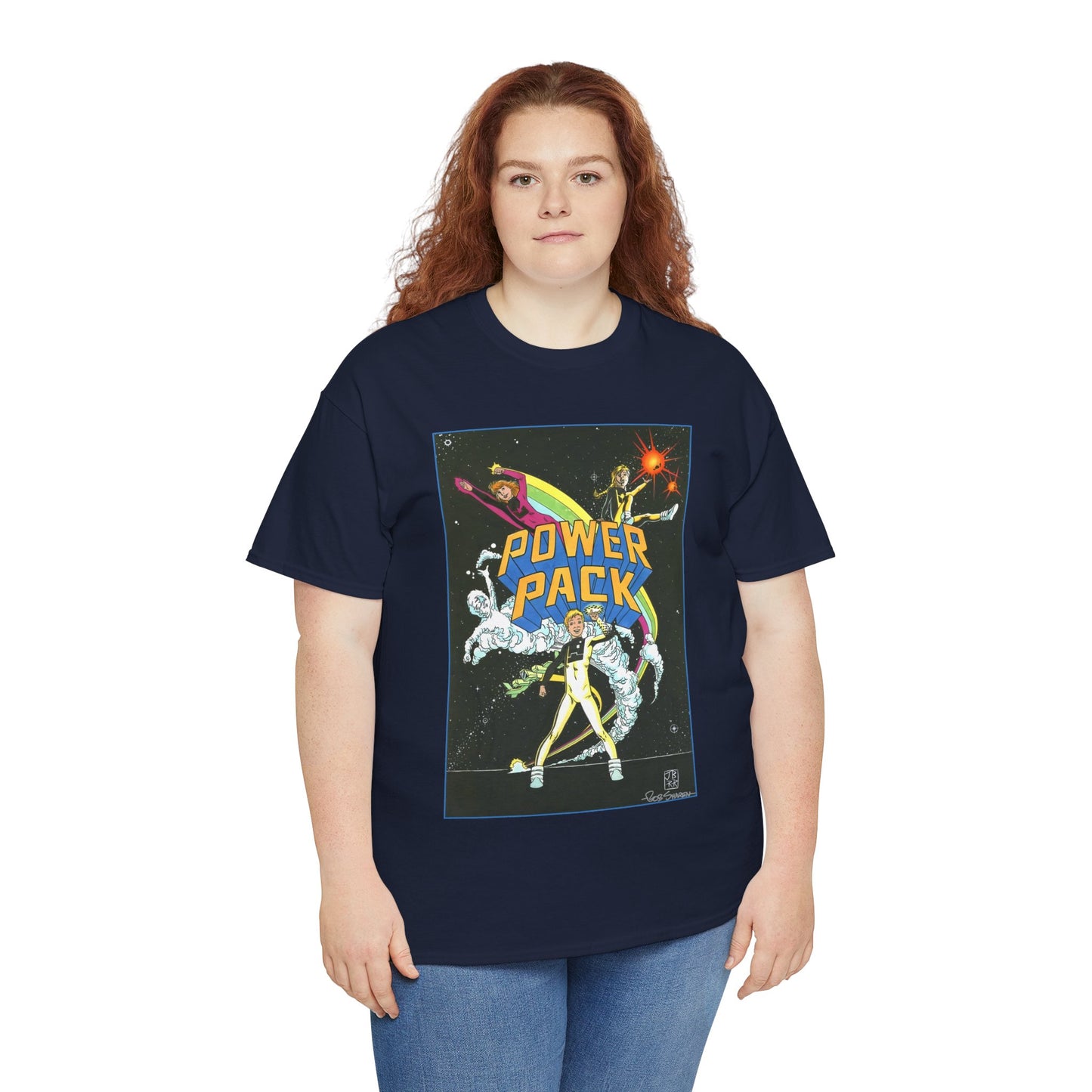 Power Pack T-Shirt - June Brigman, Roy Richardson, Bob Share Art - Ad Recreation - Marvel Comics