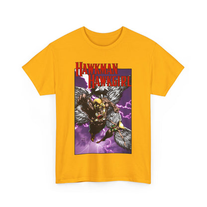 Hawkman & Hawkgirl T-Shirt - David Finch Art - Carter & Shayera Hall - JLA & JSA Members - DC Comics