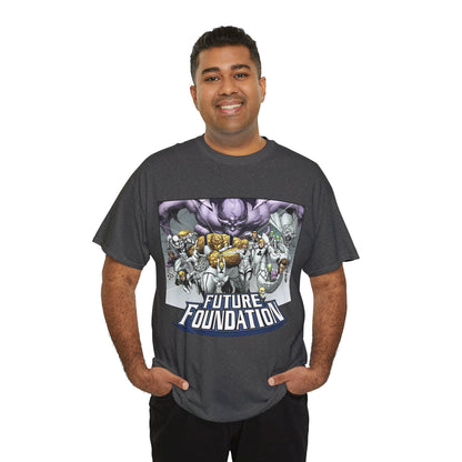 Future Foundation T-Shirt - Marko Djurdjevic Art - Spider-Man, Mr. Fantastic, Invisible Woman, The Thing, Dr. Doom, Bentley 23, Dragon Man, the Moloids - Marvel Comics
