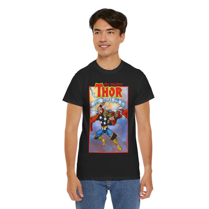 The Mighty Thor T-Shirt - George Perez Art - Mjolnir - Avengers Member - God of Thunder - Asgard Warrior - Marvel Comics