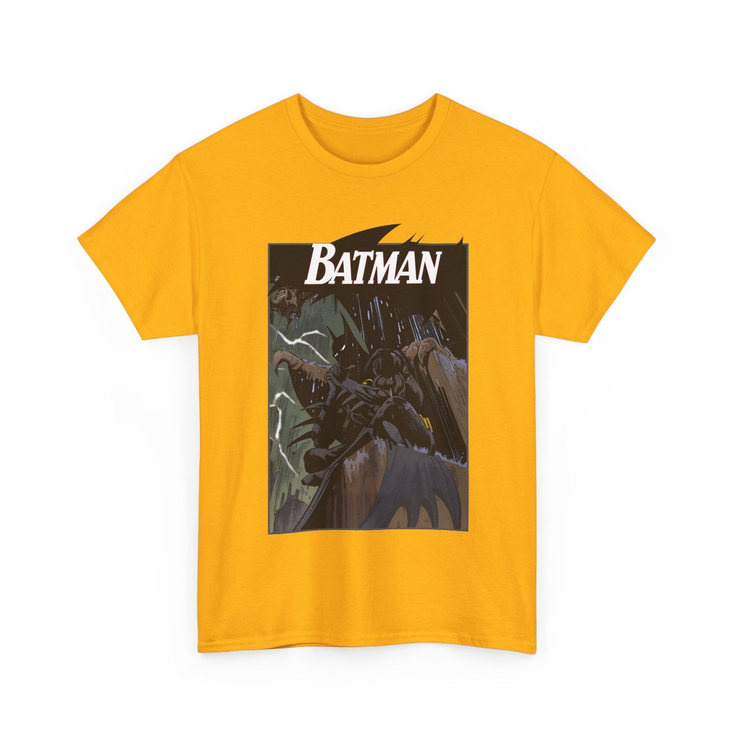 Batman T-Shirt - Norm Breyfogle Art - 1990s Dark Knight Detective - Gotham City - Perched on A Gargoyle - DC Comics