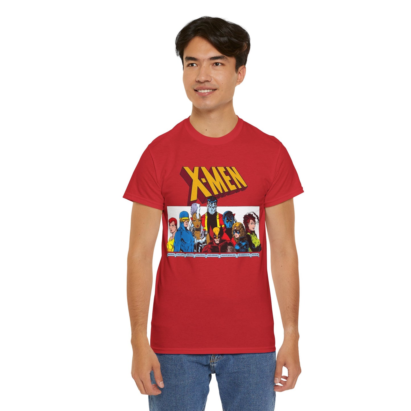 X-Men T-Shirt - Arthur Adams Art - Cyclops, Nightcrawler, Storm, Wolverine, Shadowcat, Phoenix (Rachel Summers), Colossus, Rogue - Marvel Comics