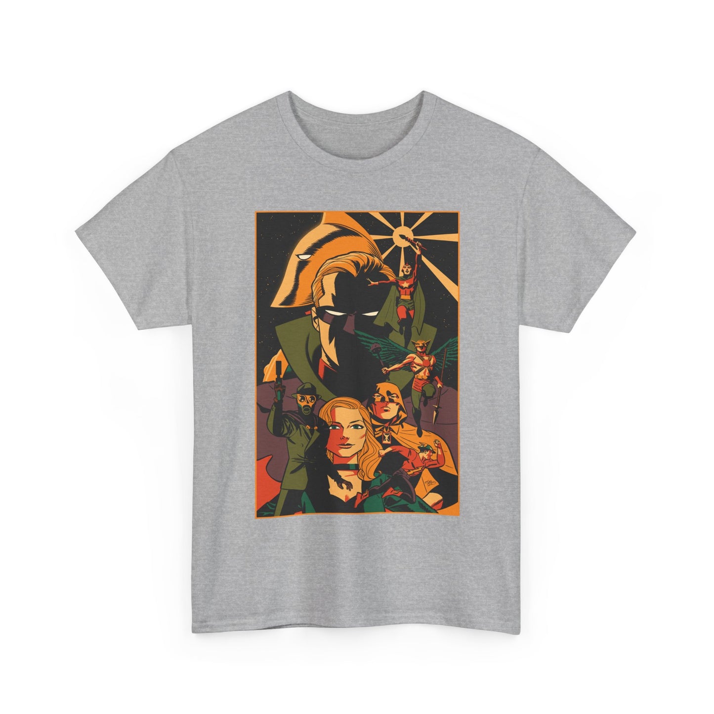 Justice Society T-Shirt - Michael Cho Art - New History of the DC Universe Cover - Black Canary, Starman, Hourman, Sandman - DC Comics
