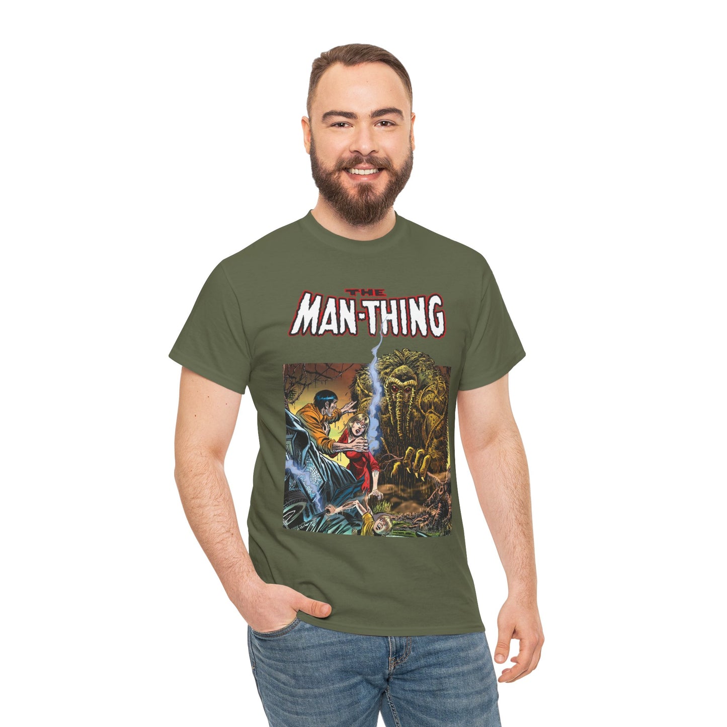 Man-Thing T-Shirt - Adventure into Fear #18 Cover Art - Marvel Comics - Whatever Knows Fear Burns At The Touch - Swamp Monster