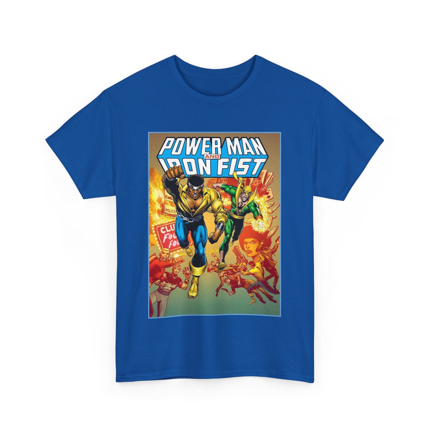 Power Man & Iron Fist T-Shirt - Luke Cage & Danny Rand - Popular Marvel Comics 1970s Series - Heroes for Hire - Great Retro Art