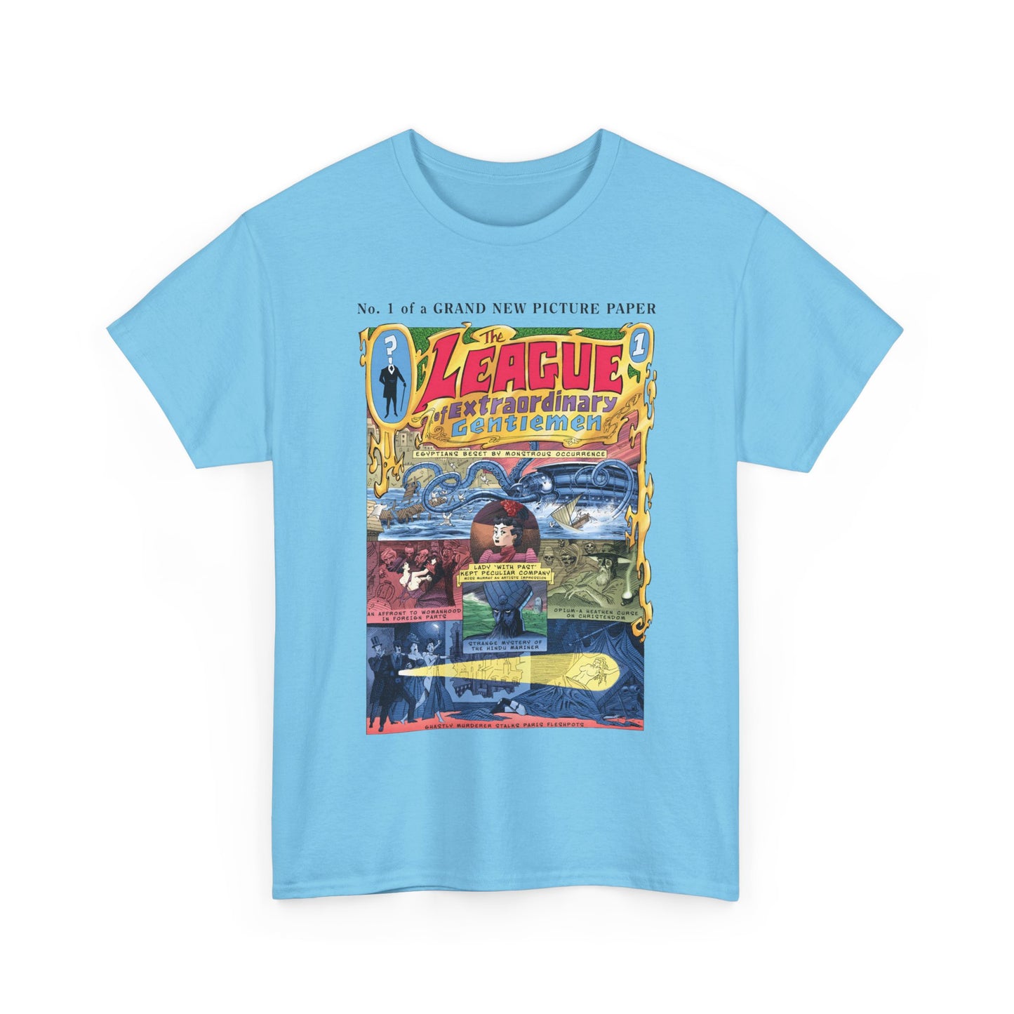 League of Extraordinary Gentlemen T-Shirt - Kevin O'Neill Art - Mina Murray, Captain Nemo, Allan Quatermain, Dr. Jekyll, & The Invisible Man - Alan Moore Story - DC Comics