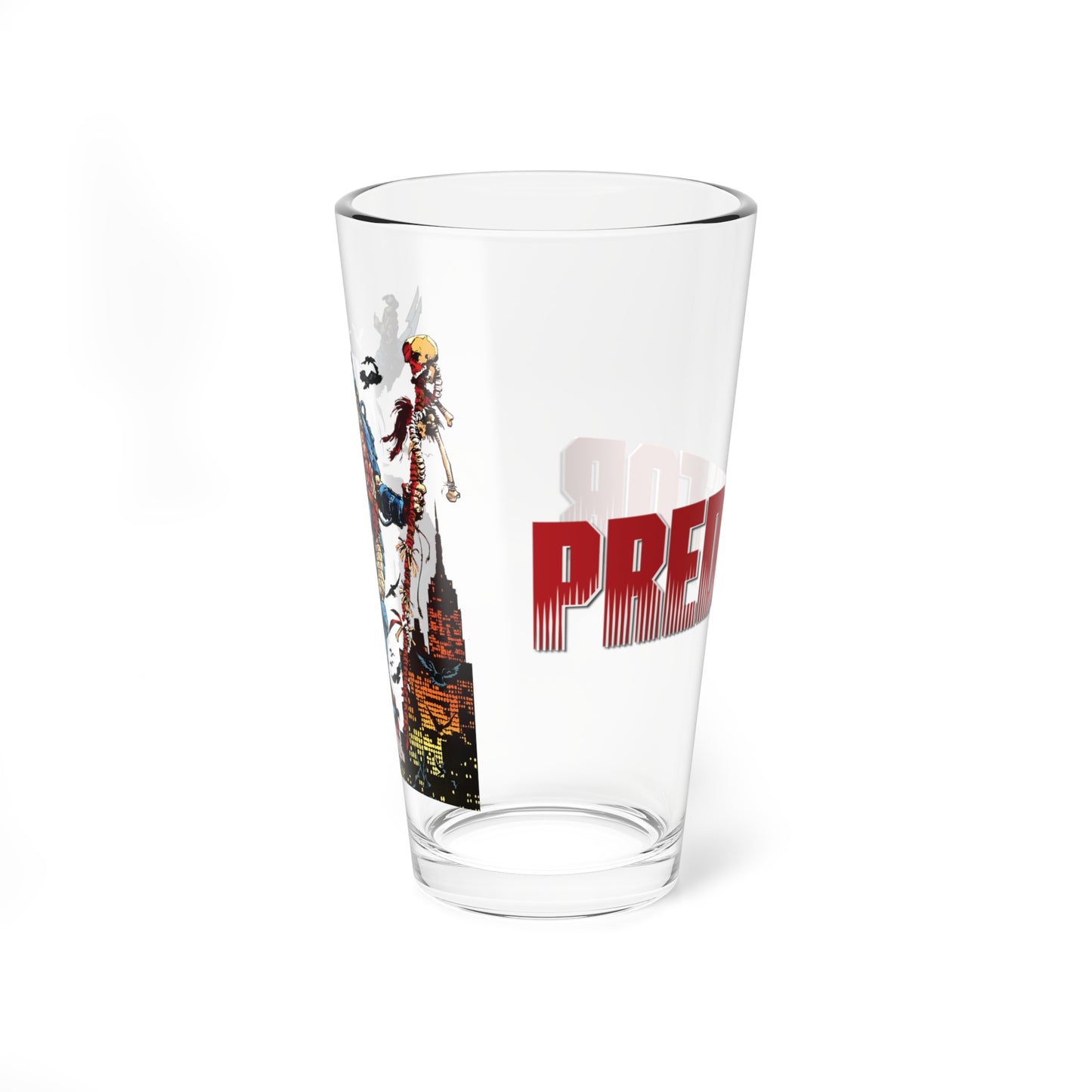 Predator Pint Glass, 16oz - Chris Warner Art - Concrete Jungle Cover - Dark Horse Comics