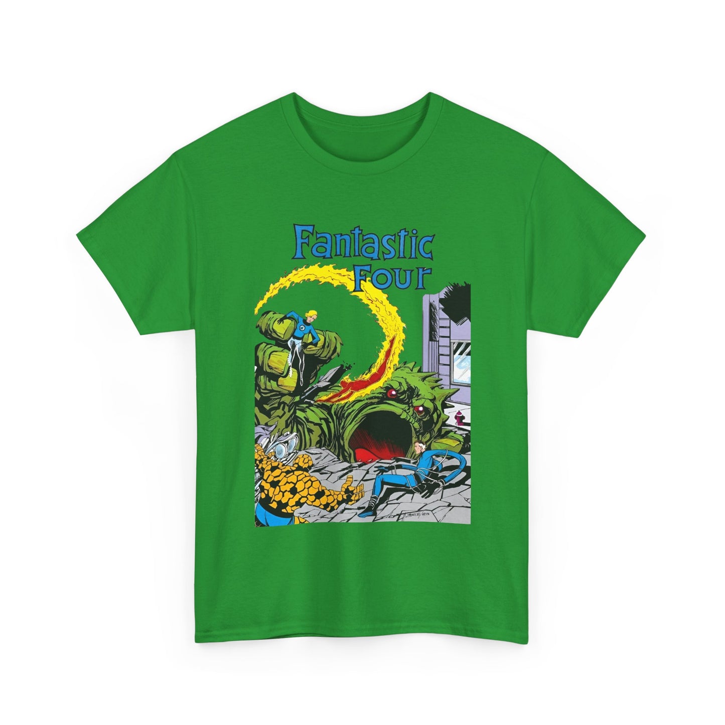 Fantastic Four T-Shirt - John Byrne Art - Cover to Issue #1 - Reed Richards, Invisible Woman, Human Torch, The Thing - Marvel Comics