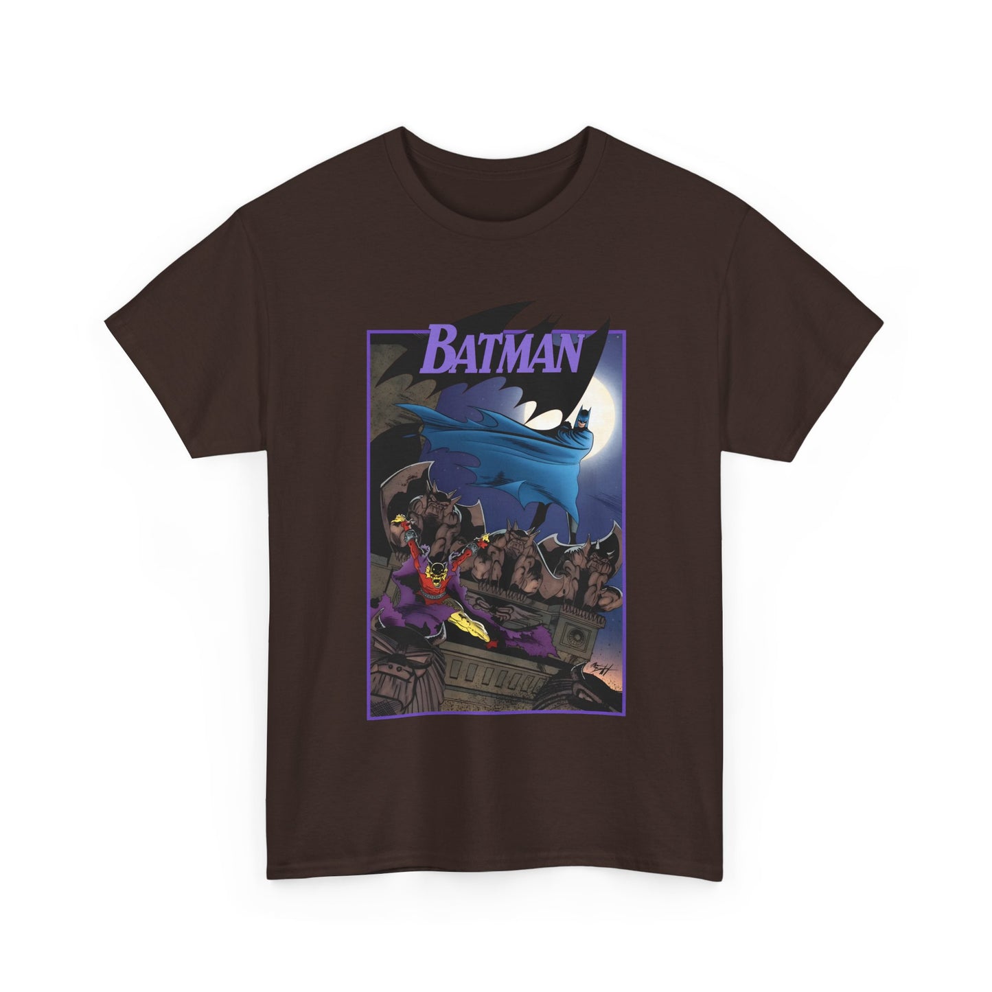 Batman T-Shirt - Norm Breyfogle Art - Etrigan, the Demon - Gotham City and Gargoyles - DC Comics