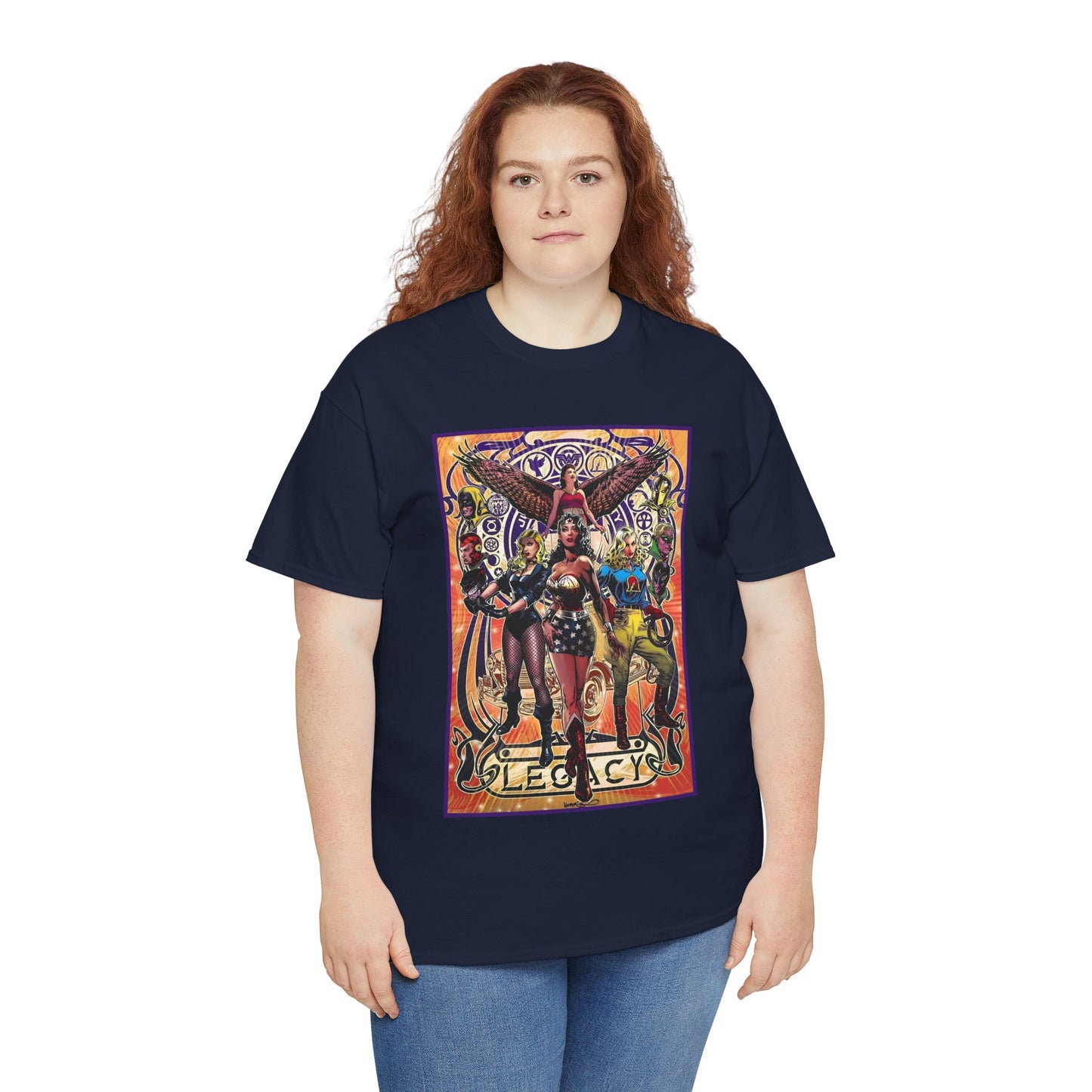 Justice Society T-Shirt - Tony Harris Art - Wonder Woman, Liberty Belle, Black Canary, Hawkgirl - JSA - DC Comics