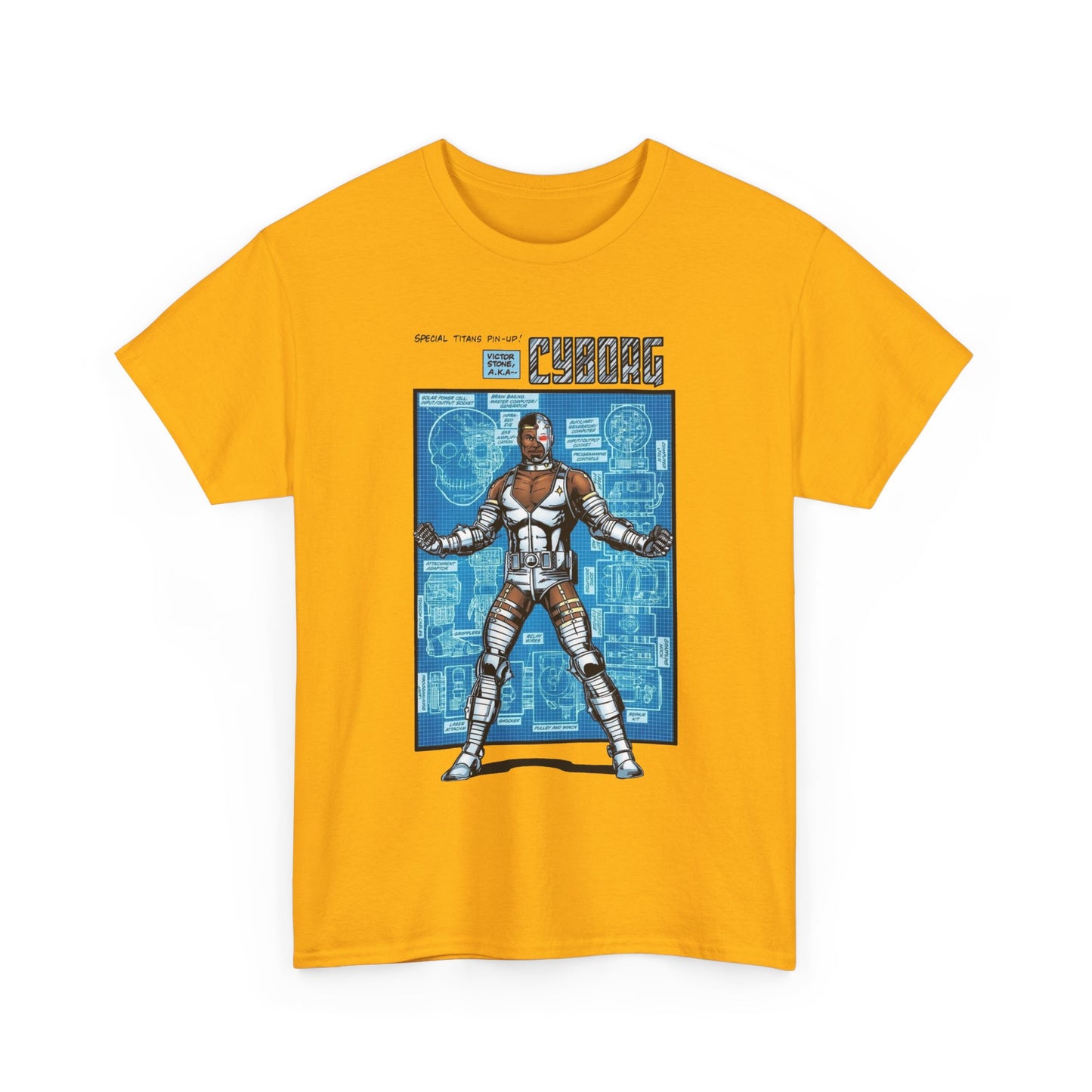 Cyborg T-Shirt - George Perez Art - New Teen Titans Pin-Up Poster - Victor Stone - DC Comics