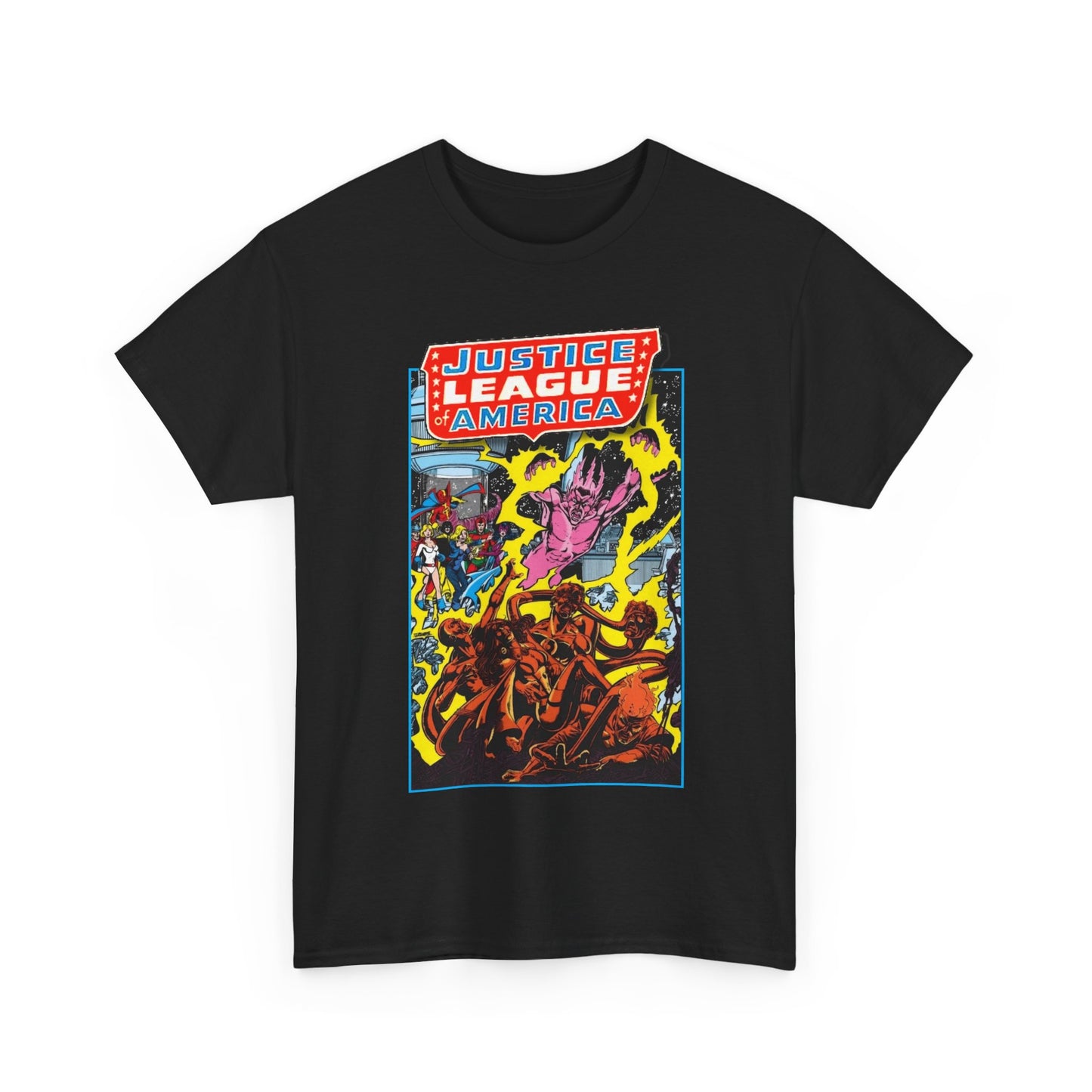 Justice League of America T-Shirt - George Perez Art - JSA Team-Up Cover - DC Comics