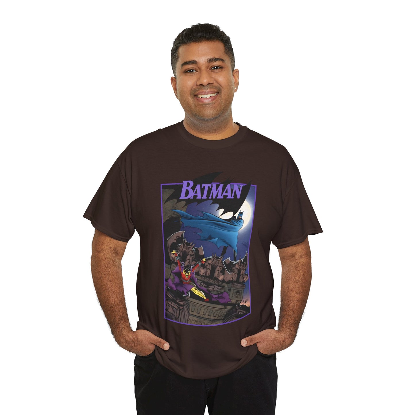 Batman T-Shirt - Norm Breyfogle Art - Etrigan, the Demon - Gotham City and Gargoyles - DC Comics