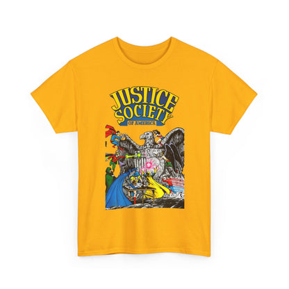 Justice Society T-Shirt - George Perez Art - Dr Fate, Atom, Spectre, Wonder Woman, Flash, Batman, Superman, Hawkman - JSA - DC Comics