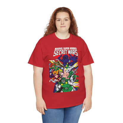 Marvel Super-Heroes Secret Wars T-Shirt - The Bad Guys - Dr Doom, Galactus, Doctor Octopus, Titania, Absorbing Man, Enchantress - Marvel Comics Series
