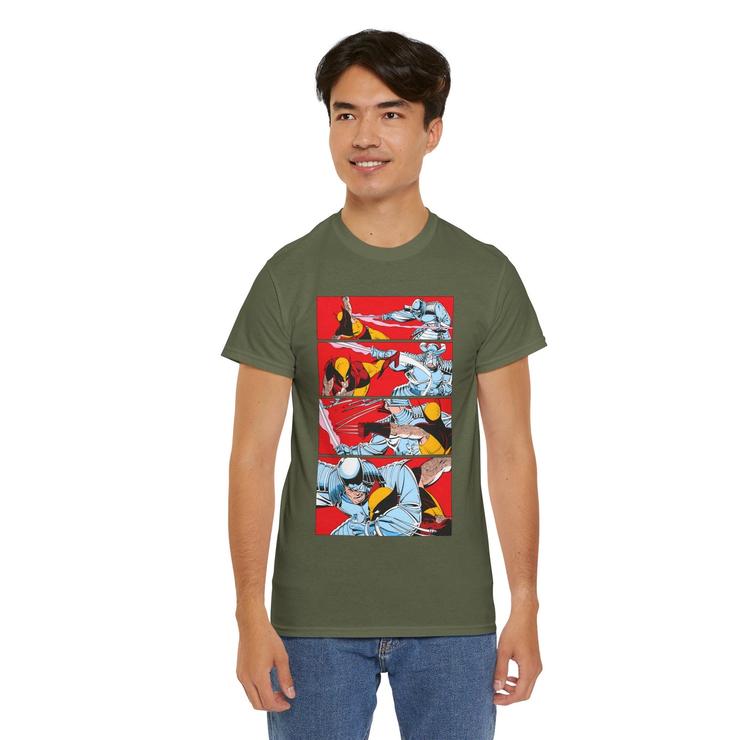 Wolverine Vs Silver Samurai Fight T-Shirt - Uncanny X-Men #173 - Marvel Comics