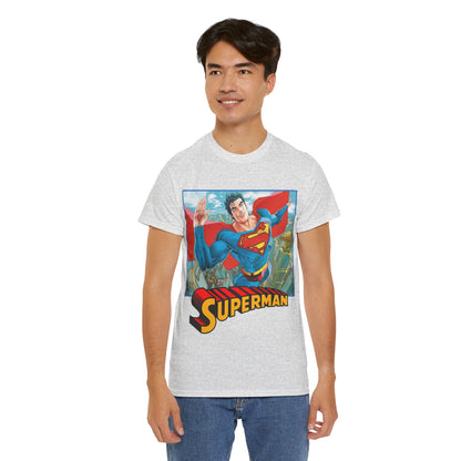 Superman T-Shirt - Guillem March Art - Variant Connecting Cover Art - Flying Over Metropolis - DC Comics All-In