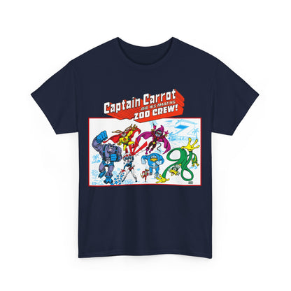 Captain Carrot & His Amazing Zoo Crew T-Shirt - DC Comics Series - Funny Animal Retro 1980s - Pig-Iron, Yankee Poodle, Rubberduck