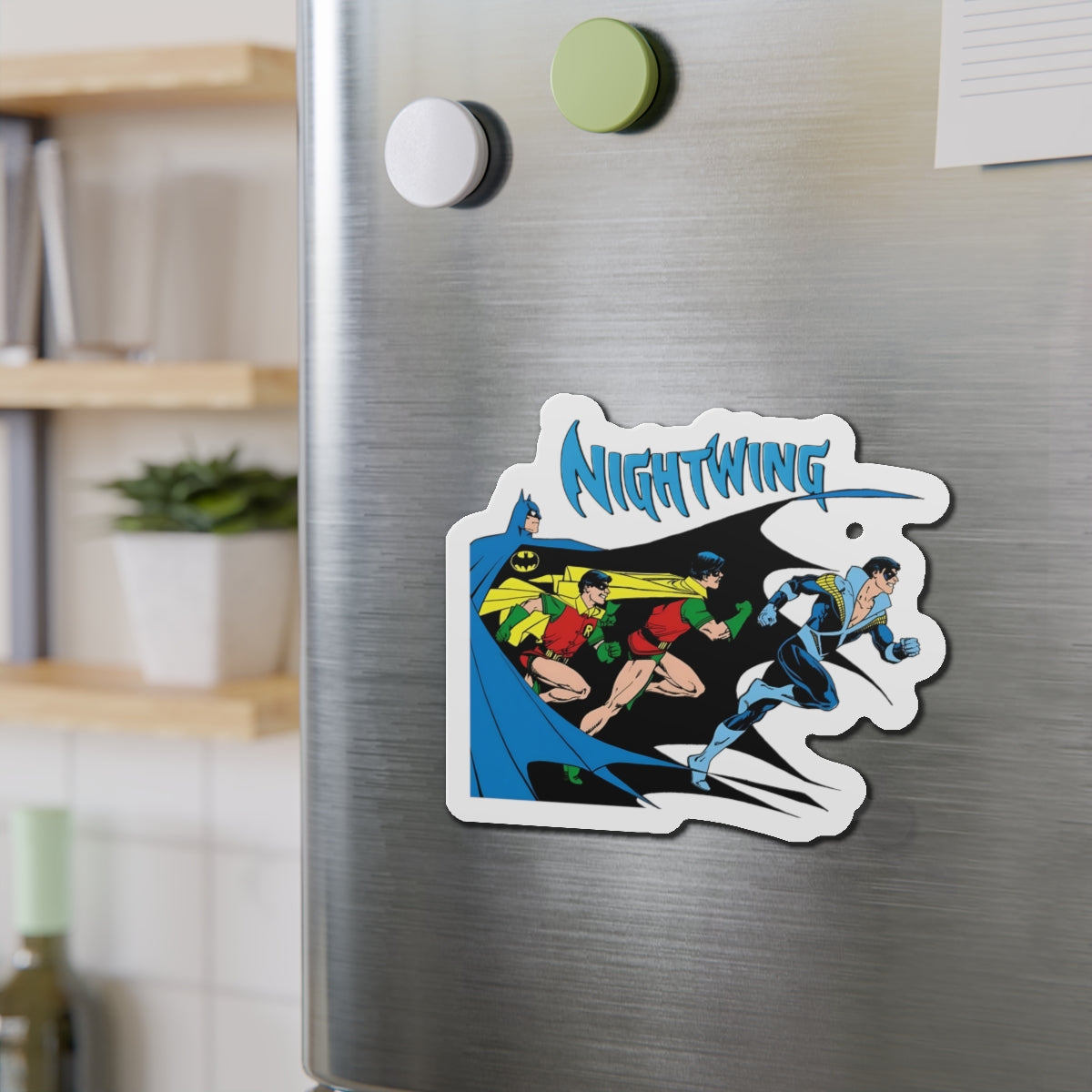 Nightwing Die-Cut Magnet - George Perez Art - From Robin to Nightwing - Batman, Dick Grayson - DC Comics - 3", 4", 5", 6"