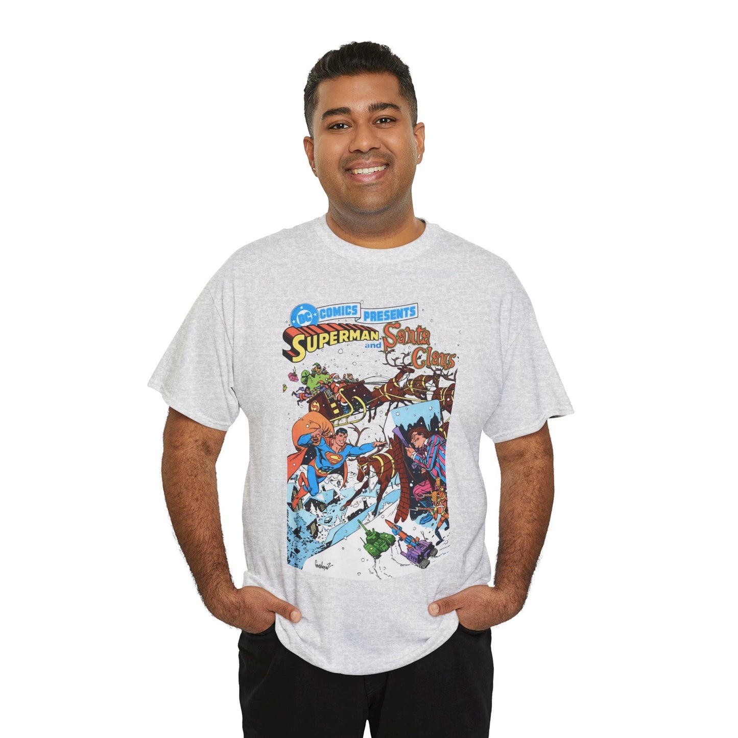 Superman & Santa Claus T-Shirt - José Luis García-López Art - DC Comics Presents #67 - Vs. Toyman