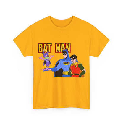 Batman, Robin & Bat-Mite T-Shirt - The New Adventures of Batman - 1970s Filmation DC Cartoon Series - Animated Dark Knight Detective