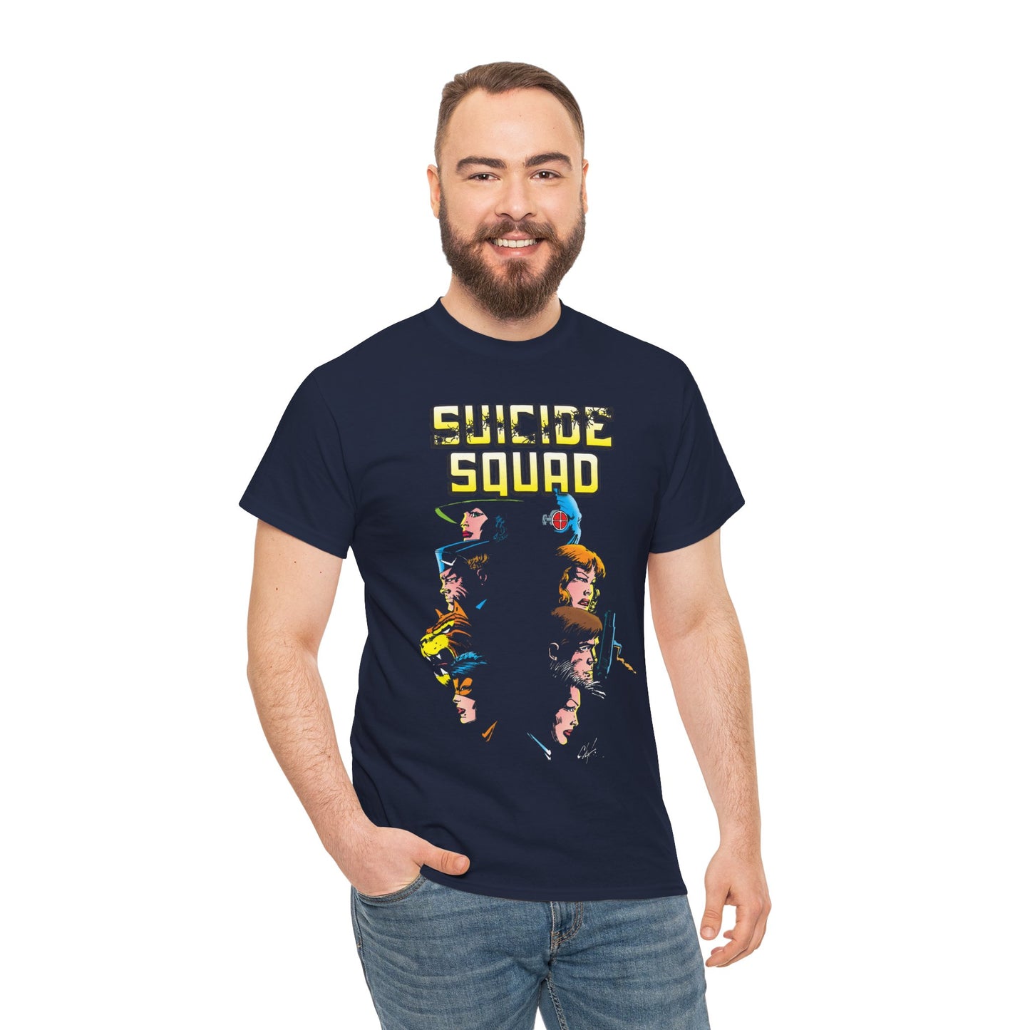 Suicide Squad T-Shirt - Howard Chaykin Art - Deadshot, Enchantress, Bronze Tiger, Captain Boomerang - DC Comics