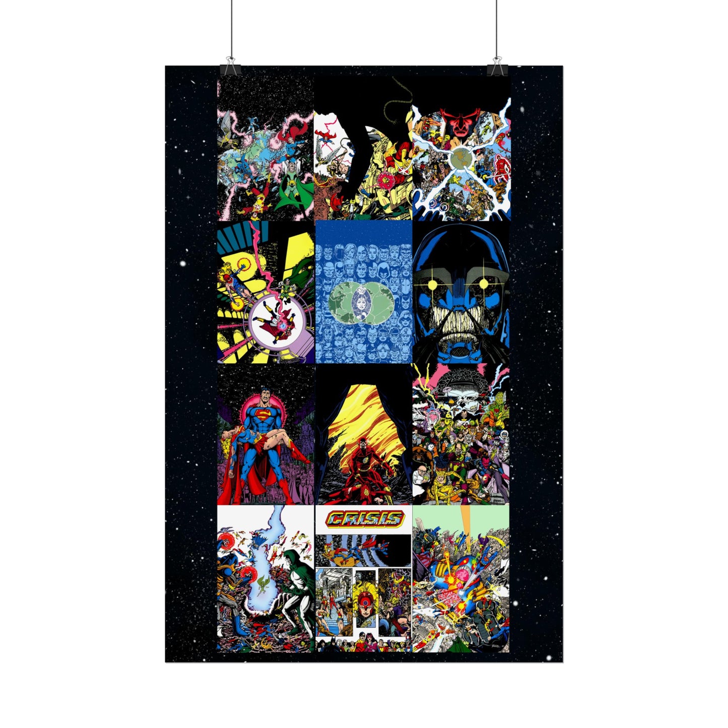 Crisis On Infinite Earths Rolled Poster - George Perez Art - DC Comics - Covers #1-#12 - Multiple Sizes Up to 24"x36"
