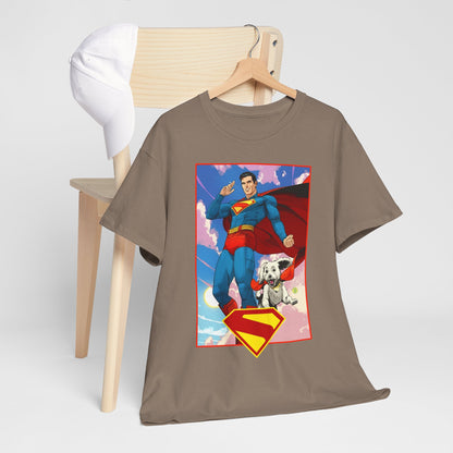 Superman & Krypto T-Shirt - DC Comics - New James Gunn Movie 2025 - Dan Mora Art - Man of Steel