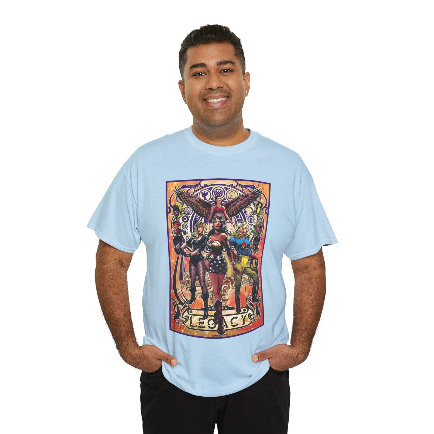 Justice Society T-Shirt - Tony Harris Art - Wonder Woman, Liberty Belle, Black Canary, Hawkgirl - JSA - DC Comics