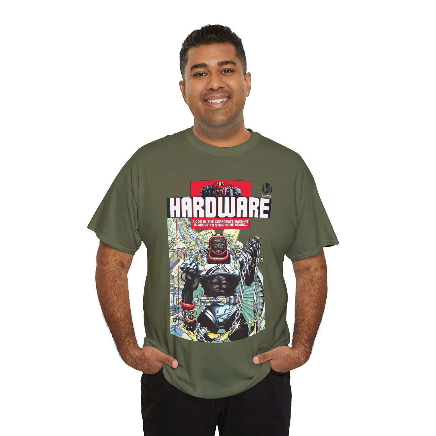 Hardware T-Shirt - Denys Cowan Art - Curtis Metcalf Vs Edwin Alva - Milestone Media - DC Comics