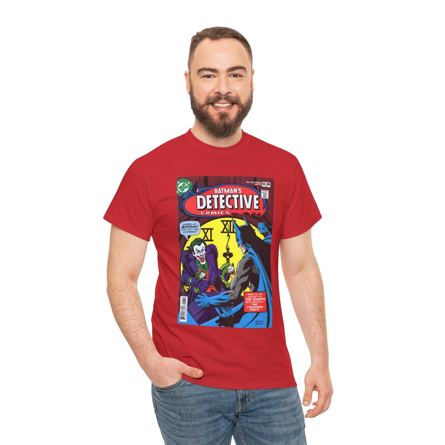 Detective Comics #475 T-Shirt - Marshall Rogers Art - Joker Appearance - The Laughing Fish - DC Comics