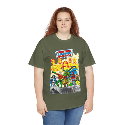 Justice League Detroit T-Shirt - Aquaman, Elongated Man, Zatanna, Vixen, Steel, Martian Manhunter, Vibe, Gypsy