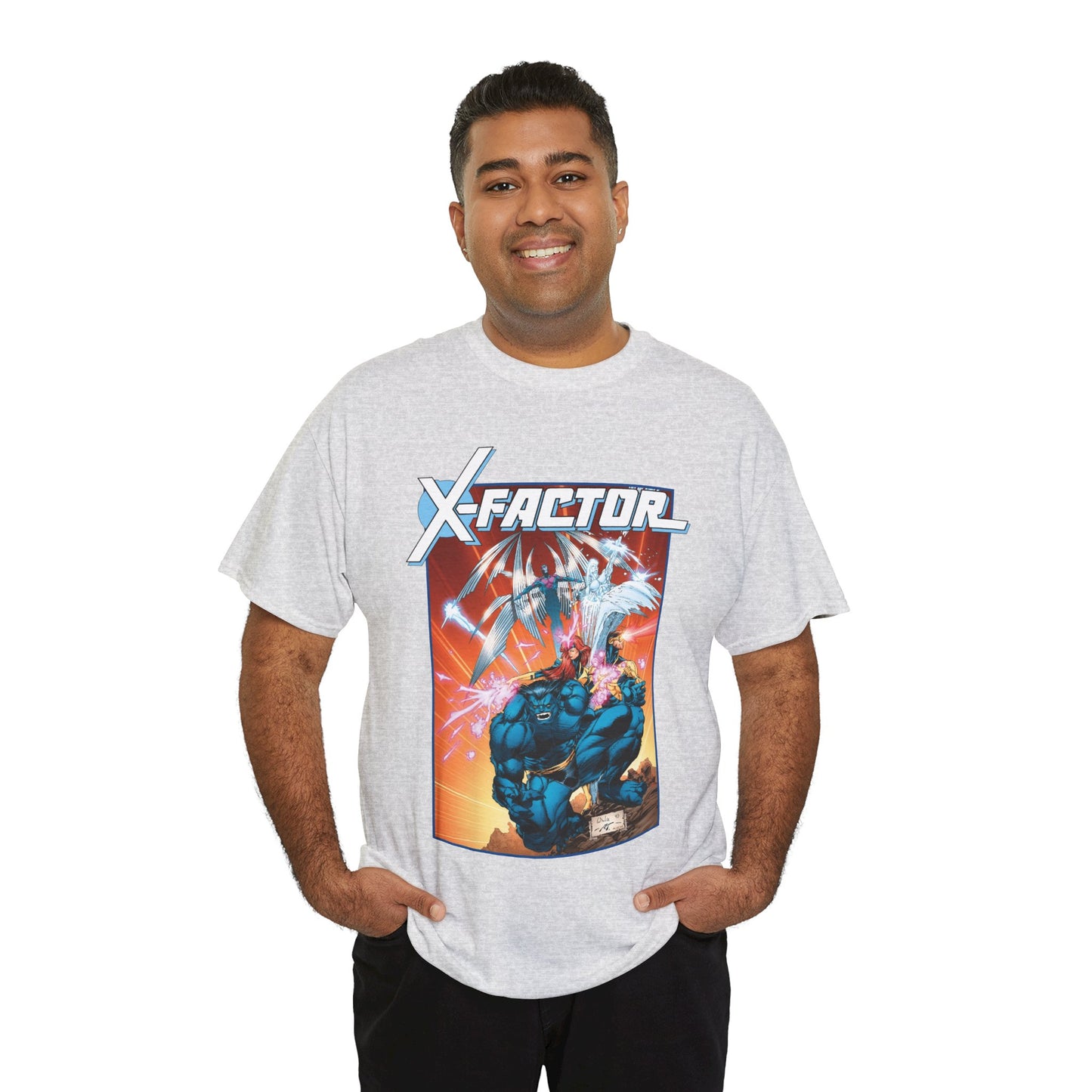 X-Factor T-Shirt - Whilce Portacio Art - Cyclops, Jean Grey, Iceman, Arcangel, Beast - X-Men Founding Members - Marvel Comics