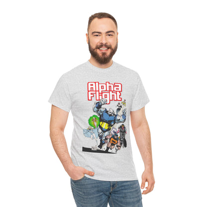 Alpha Flight T-Shirt - Mike Mignola Art - Shaman, Snowbird, Northstar, Aurora, Box, Vindicator, Puck - Canada's Super-Team - Marvel Comics