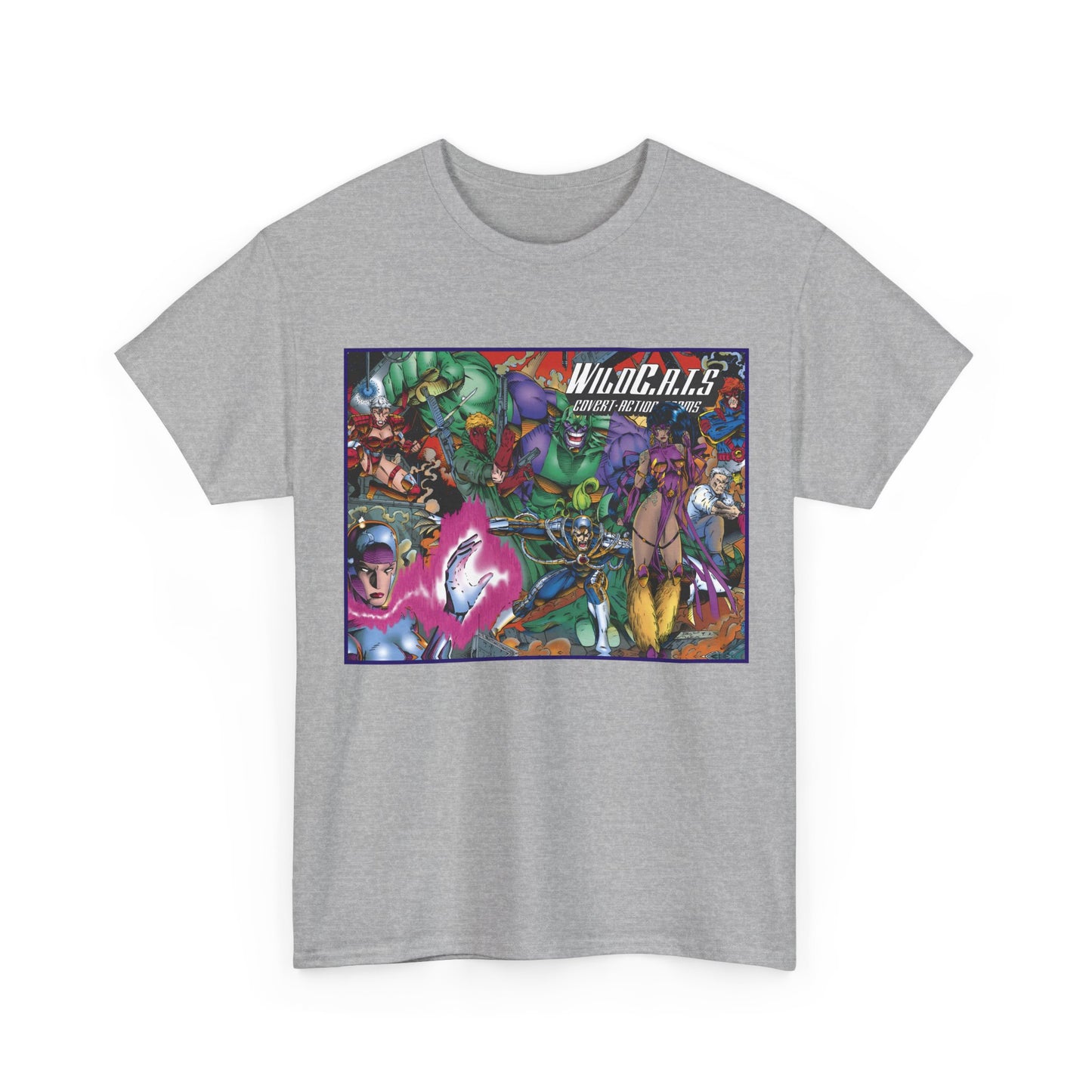 Wildcats T-Shirt - Jim Lee Art - #0 Cover - Spartan, Grifter, Zealot, Voodoo, Maul, Warblade, Emp - Image Comics/Wildstorm/DC Comics - WildC.A.T.S.