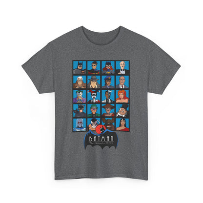Batman T-Shirt - Animated Series - Harley Quinn, Batgirl, Joker, Bane, Robin, Two-Face, Catwoman, Riddler - Classic TV Cartoon Series