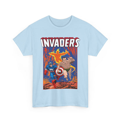 Invaders T-Shirt - John Byrne Art - Captain America, Namor, Human Torch - Marvel Comics Golden Age Characters