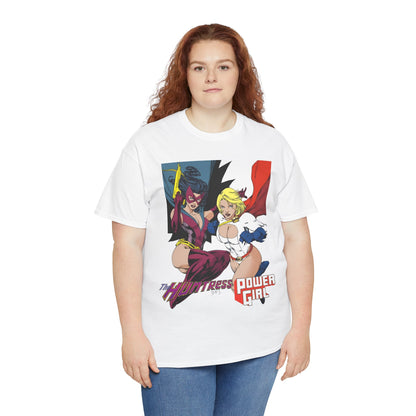 Huntress & Power Girl T-Shirt - Ed Benes Art - Justice Society, JSA, Earth 2 - DC Comics Bronze Age, Pre-Crisis Heroes